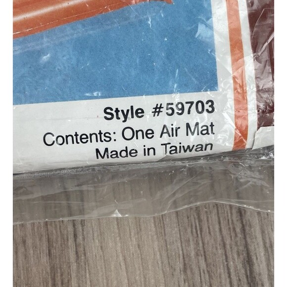 Vintage 1984 The Wet Set Intex Inflatable Pool Air Mat Float 72 x 27" Blue NOS - Picture 3 of 7